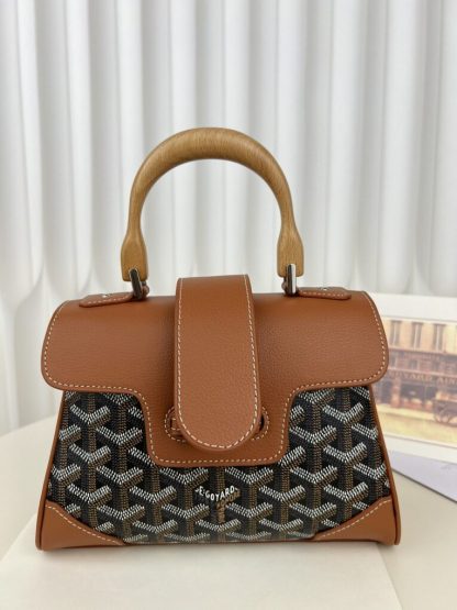  Goyard Saïgon Souple Mini Bag Black & Tan #3426 - Image 10