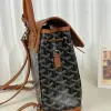  Goyard Alpin Mini Backpack Strap Bag Black & Tan#3412 - Image 12