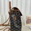  Goyard Alpin Mini Backpack Strap Bag Black & Tan#3412 - Image 14