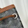  Goyard Alpin Mini Backpack Strap Bag Black & Tan#3412 - Image 4
