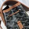  Goyard Alpin Mini Backpack Strap Bag Black & Tan#3412 - Image 5