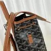  Goyard Alpin Mini Backpack Strap Bag Black & Tan#3412 - Image 8