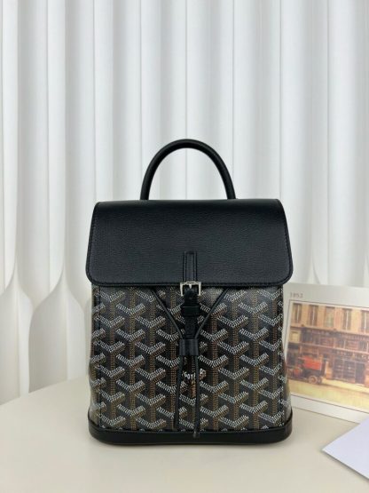  Goyard Alpin Mini Backpack Strap Bag Black #3411 - Image 18