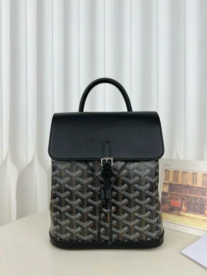  Goyard Alpin Mini Backpack Strap Bag Black #3411 - Image 18