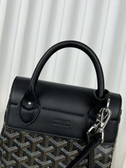 Goyard Alpin Mini Backpack Strap Bag Black #3411 - Image 6