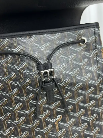  Goyard Alpin Mini Backpack Strap Bag Black #3411 - Image 3