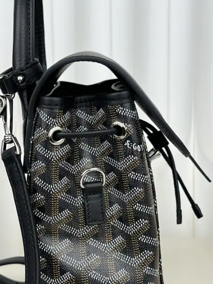  Goyard Alpin Mini Backpack Strap Bag Black #3411 - Image 8