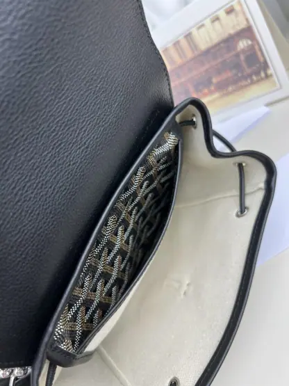  Goyard Alpin Mini Backpack Strap Bag Black #3411 - Image 4