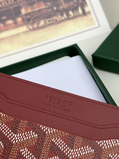  Goyard Saint-Sulpice Card Wallet Card holder Burgundy #3434 - Image 6