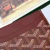  Goyard Saint-Sulpice Card Wallet Card holder Burgundy #3434 - Image 8