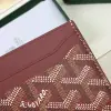  Goyard Saint-Sulpice Card Wallet Card holder Burgundy #3434 - Image 7