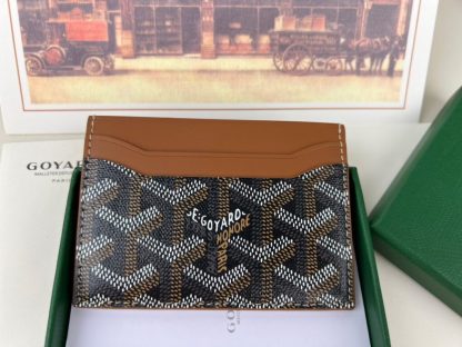 Replica Goyard Saint-Sulpice Card Wallet Card holder Black & Tan #3432