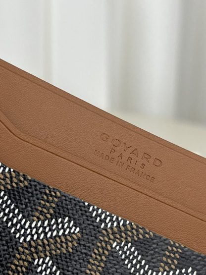 Goyard Saint-Sulpice Card Wallet Card holder Black & Tan #3432 - Image 8