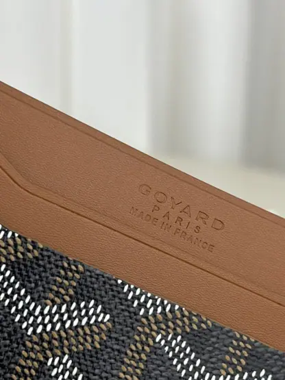  Goyard Saint-Sulpice Card Wallet Card holder Black & Tan #3432 - Image 8