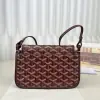  Goyard Plumet Pocket Wallet Strap Bag Burgundy #3405 - Image 14