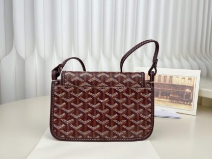  Goyard Plumet Pocket Wallet Strap Bag Burgundy #3405 - Image 14