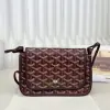  Goyard Plumet Pocket Wallet Strap Bag Burgundy #3405 - Image 18