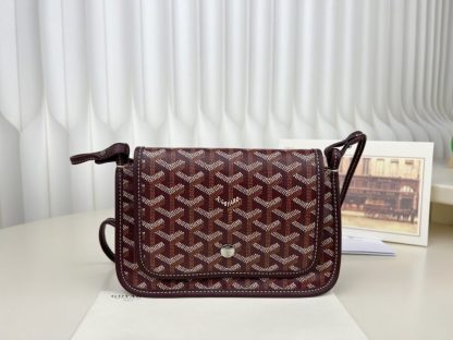  Goyard Plumet Pocket Wallet Strap Bag Burgundy #3405 - Image 18