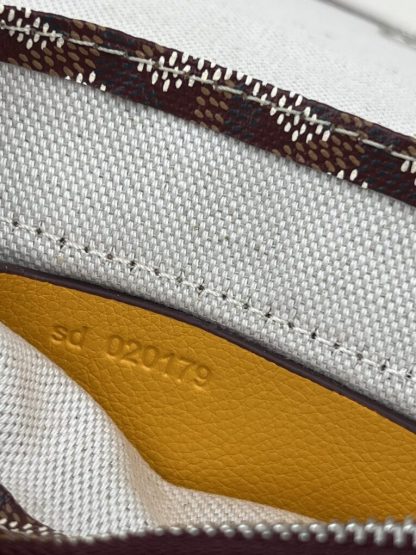  Goyard Plumet Pocket Wallet Strap Bag Burgundy #3405 - Image 3