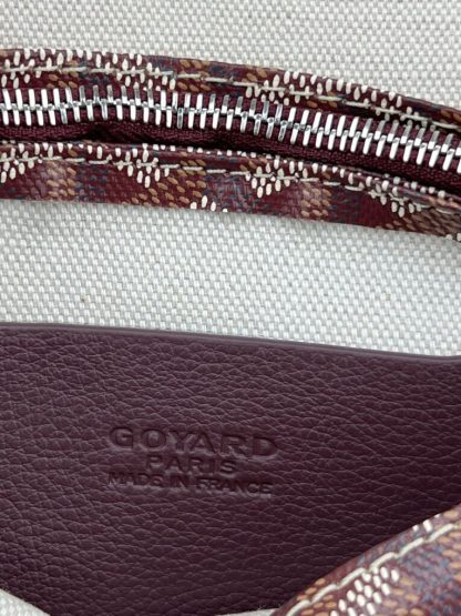  Goyard Plumet Pocket Wallet Strap Bags Burgundy #3386 - Image 6