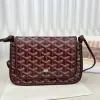  Goyard Plumet Pocket Wallet Strap Bag Burgundy #3405 - Image 8