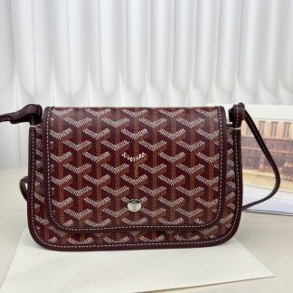 Replica Goyard Plumet Pocket Wallet Strap Bags Burgundy #3386