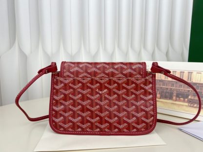  Goyard Plumet Pocket Wallet Strap Bag Red #3406 - Image 11