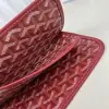  Goyard Plumet Pocket Wallet Strap Bag Red #3406 - Image 14
