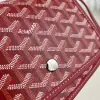  Goyard Plumet Pocket Wallet Strap Bag Red #3406 - Image 15