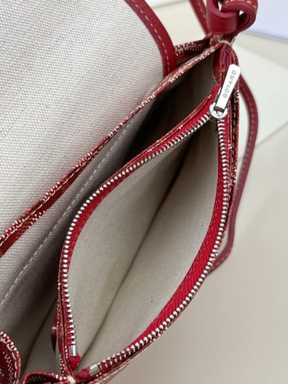  Goyard Plumet Pocket Wallet Strap Bag Red #3406 - Image 2