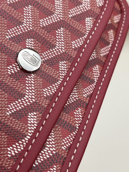  Goyard Plumet Pocket Wallet Strap Bag Red #3406 - Image 7