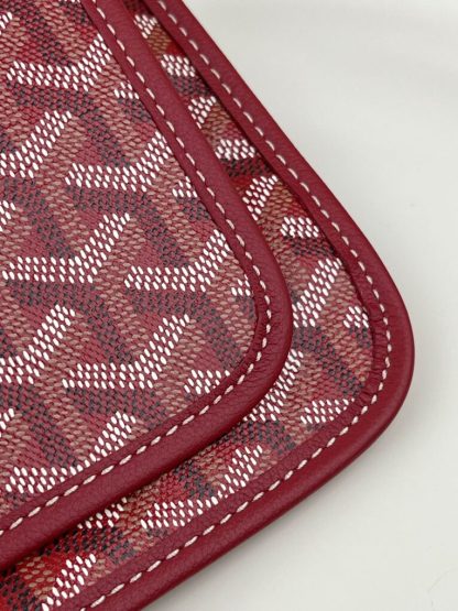  Goyard Plumet Pocket Wallet Strap Bag Red #3406 - Image 8