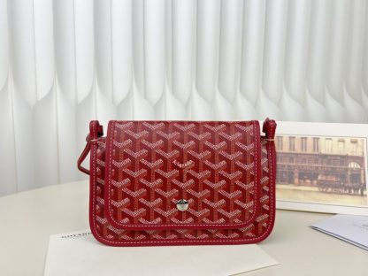  Goyard Plumet Pocket Wallet Strap Bag Red #3406 - Image 9