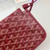  Goyard Plumet Pocket Wallet Strap Bag Red #3406 - Image 10