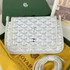 Replica Goyard Plumet Pocket Wallet Strap Bag White #3407