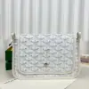  Goyard Plumet Pocket Wallet Strap Bag White #3407 - Image 14