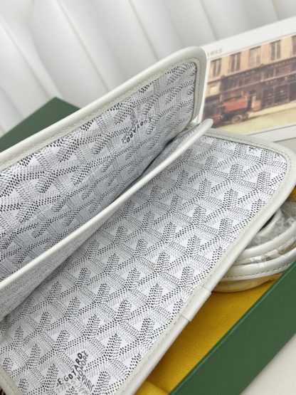  Goyard Plumet Pocket Wallet Strap Bag White #3407 - Image 15