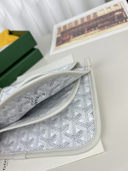  Goyard Plumet Pocket Wallet Strap Bag White #3407 - Image 10