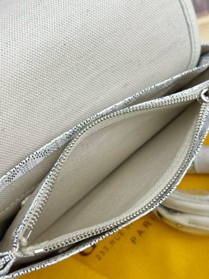  Goyard Plumet Pocket Wallet Strap Bag White #3407 - Image 11