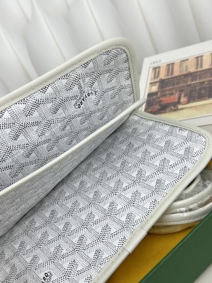  Goyard Plumet Pocket Wallet Strap Bag White #3407 - Image 4