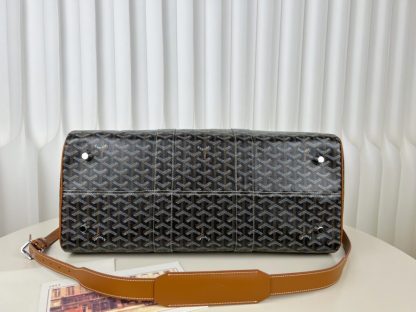  Goyard Boston 45 bag Travel Bags Black & Tan #3363 - Image 17