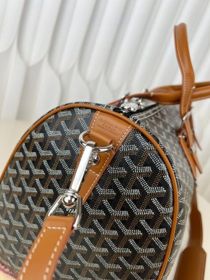  Goyard Boston 45 bag Travel Bags Black & Tan #3363 - Image 18