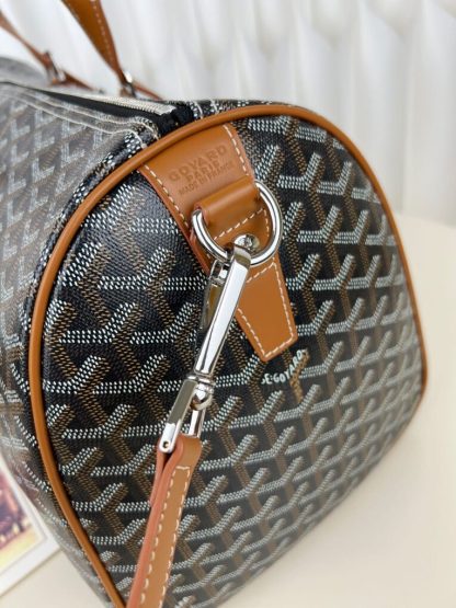  Goyard Boston 45 bag Travel Bags Black & Tan #3363 - Image 19