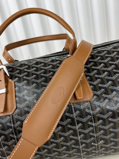  Goyard Boston 45 bag Travel Bags Black & Tan #3363 - Image 8