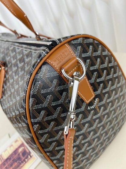  Goyard Boston 45 bag Travel Bags Black & Tan #3363 - Image 12