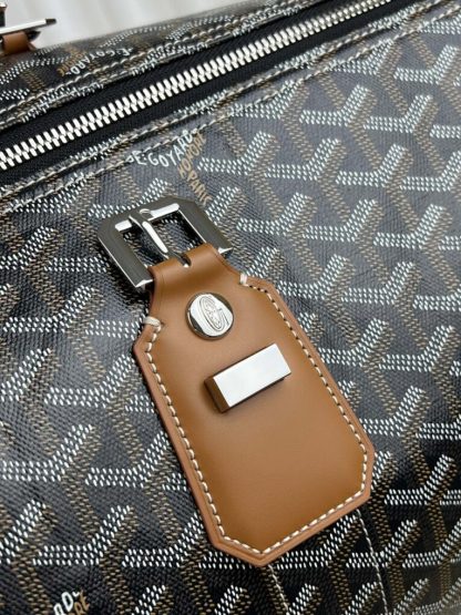  Goyard Boston 45 bag Travel Bags Black & Tan #3363 - Image 13