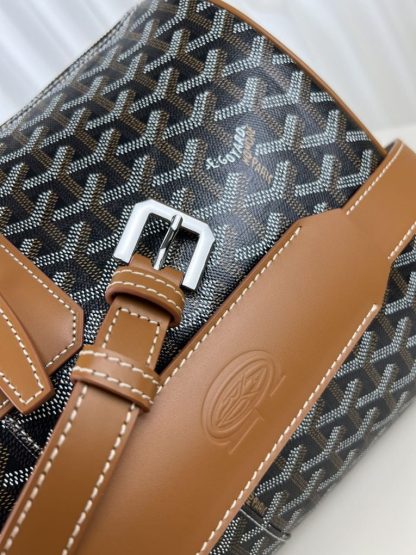  Goyard Boston 45 bag Travel Bags Black & Tan #3363 - Image 4