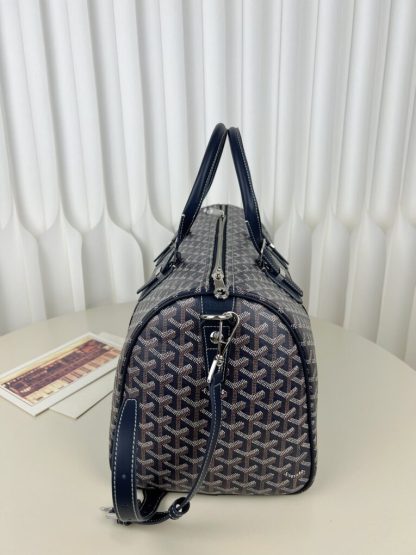  Goyard Boston 45 bag Travel Bags Navy Blue #3364 - Image 12