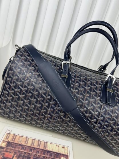  Goyard Boston 45 bag Travel Bags Navy Blue #3364 - Image 11