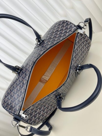  Goyard Boston 45 bag Travel Bags Navy Blue #3364 - Image 13